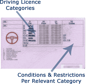 Driving Licence Categories & Restrictions